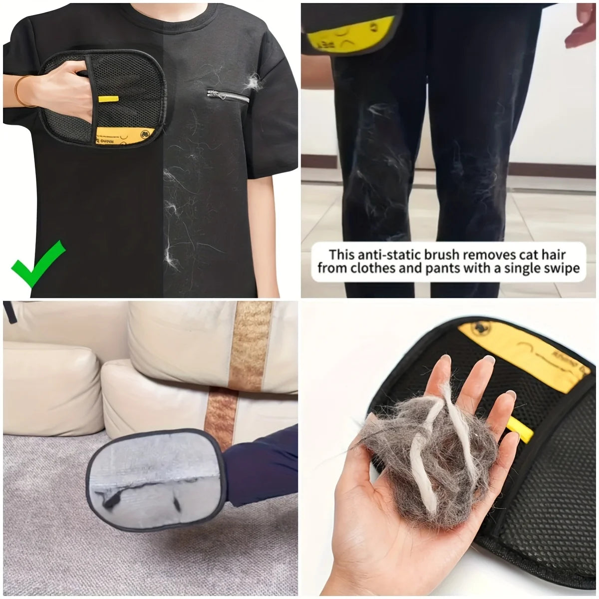 Pet Hair Removal Grooming Gloves